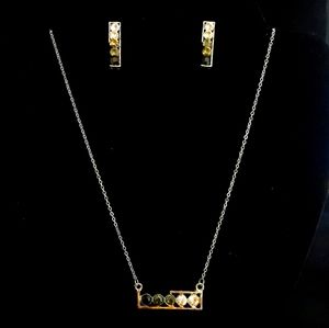 GEMS EMBELLISHED LUCKY BARS JEWERLY SET